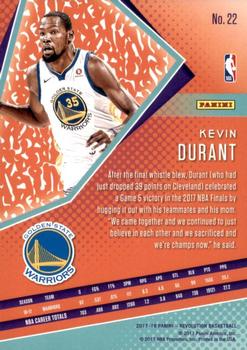 2017-18 Panini Revolution - Chinese New Year #22 Kevin Durant Back