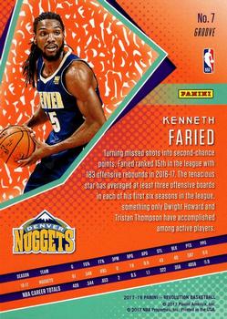 2017-18 Panini Revolution - Groove #7 Kenneth Faried Back
