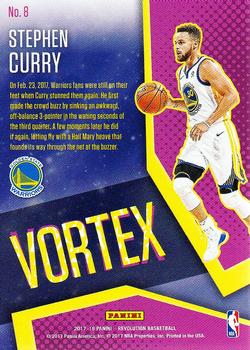 2017-18 Panini Revolution - Vortex #8 Stephen Curry Back