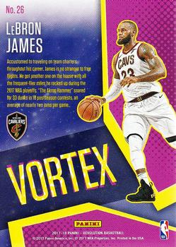 2017-18 Panini Revolution - Vortex #26 LeBron James Back