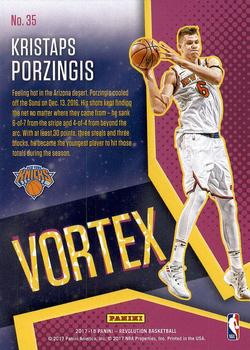 2017-18 Panini Revolution - Vortex #35 Kristaps Porzingis Back