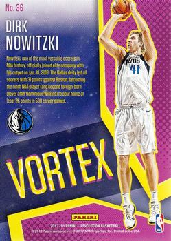 2017-18 Panini Revolution - Vortex #36 Dirk Nowitzki Back