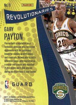 2017-18 Panini Revolution - Revolutionaries #11 Gary Payton Back