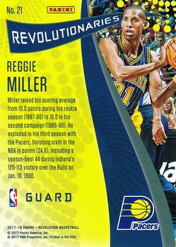 2017-18 Panini Revolution - Revolutionaries #21 Reggie Miller Back