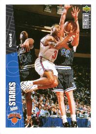 1996-97 Collector's Choice Italian Stickers #167 John Starks Front