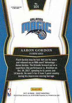 2017-18 Panini Select #101 Aaron Gordon Back