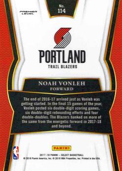 2017-18 Panini Select #114 Noah Vonleh Back