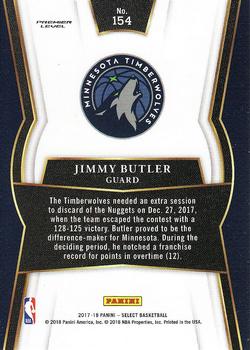 2017-18 Panini Select #154 Jimmy Butler Back