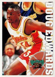 1995-96 Panini NBA Stickers (Brazil/Portuguese) #202 Doug Edwards Front