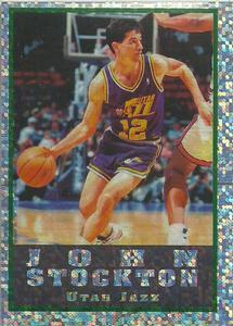 1995-96 Panini NBA Stickers (Brazil/Portuguese) #279 John Stockton Front