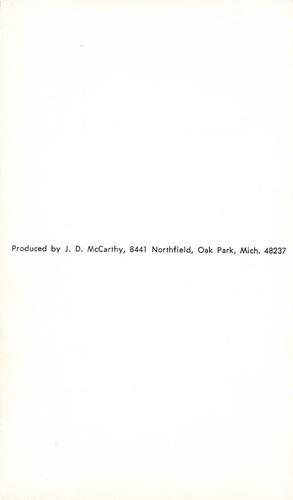 1957-70 J.D. McCarthy Postcards #NNO Jimmy Fox Back