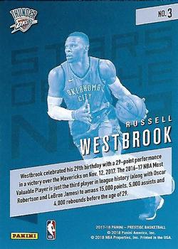 2017-18 Panini Prestige - Stars of the NBA #3 Russell Westbrook Back