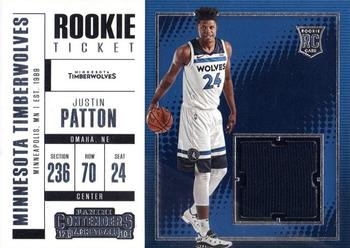 2017-18 Panini Contenders - Rookie Ticket Swatches #RTS-14 Justin Patton Front