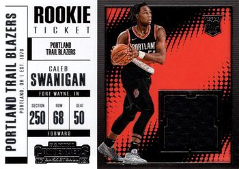 2017-18 Panini Contenders - Rookie Ticket Swatches #RTS-20 Caleb Swanigan Front
