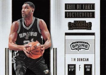 2017-18 Panini Contenders - Hall of Fame Contenders #2 Tim Duncan Front