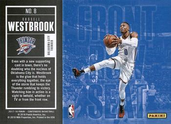 2017-18 Panini Contenders - Front Row Seat #8 Russell Westbrook Back