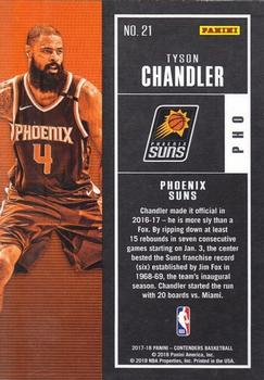 2017-18 Panini Contenders - Game Ticket #21 Tyson Chandler Back