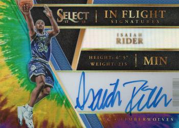 2017-18 Panini Select - In Flight Signatures Tie-Dye Prizms #IF-IR Isaiah Rider Front