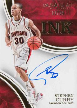2016-17 Panini Immaculate Collection Collegiate - Immaculate Ink #1 Stephen Curry Front