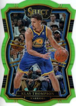 2017-18 Panini Select - Neon Green Prizms Die Cut #180 Klay Thompson Front