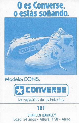 1987-88 Campeonato de Liga Baloncesto Converse Merchante (Spain) #161 Charles Barkley Back