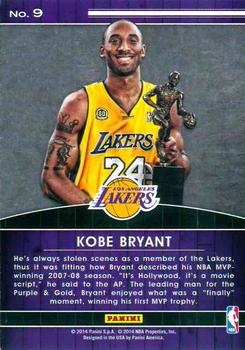 2014-15 Panini NBA (International) - High Honors #9 Kobe Bryant Back