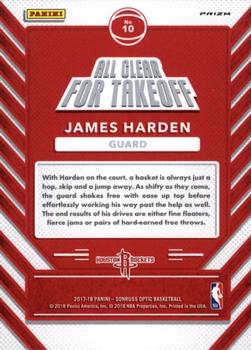 2017-18 Donruss Optic - All Clear for Takeoff Holo #10 James Harden Back