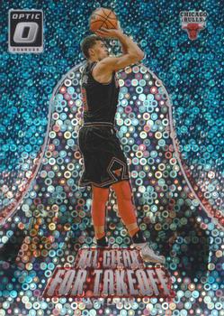 2017-18 Donruss Optic - All Clear for Takeoff Fast Break Holo #13 Zach LaVine Front