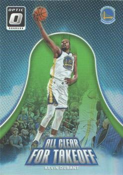 2017-18 Donruss Optic - All Clear for Takeoff Lime Green #9 Kevin Durant Front