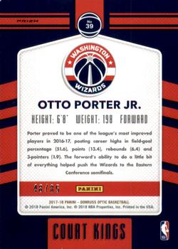 2017-18 Donruss Optic - Court Kings Blue #39 Otto Porter Jr. Back