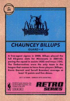 2017-18 Donruss Optic - Retro Series #24 Chauncey Billups Back