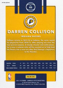 2017-18 Donruss Optic - Fast Break Holo #60 Darren Collison Back