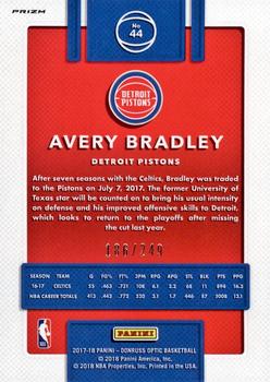 2017-18 Donruss Optic - Premium Box Set #44 Avery Bradley Back