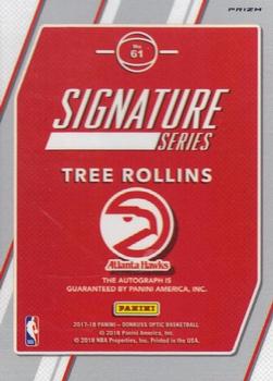 2017-18 Donruss Optic - Signature Series Holo #61 Tree Rollins Back