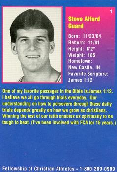 1993 Fellowship of Christian Athletes Collegiate #1 Steve Alford Back