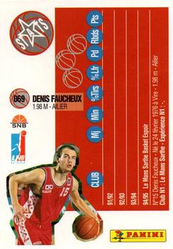 1995-96 Panini LNB (France) #69 Denis Faucheux Back