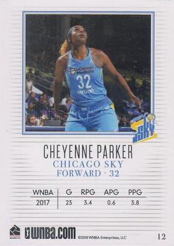 2018 Rittenhouse WNBA #12 Cheyenne Parker Back