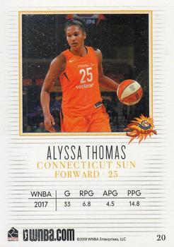 2018 Rittenhouse WNBA #20 Alyssa Thomas Back