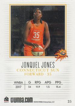 2018 Rittenhouse WNBA #25 Jonquel Jones Back