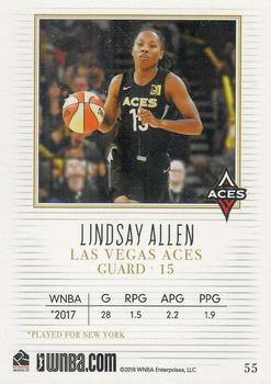 2018 Rittenhouse WNBA #55 Lindsay Allen Back
