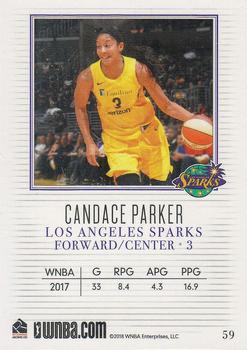 2018 Rittenhouse WNBA #59 Candace Parker Back