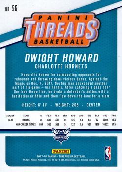 2017-18 Panini Threads #56 Dwight Howard Back