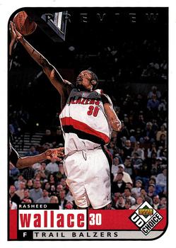 1998-99 UD Choice Preview #118 Rasheed Wallace Front