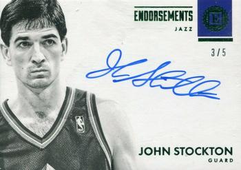 2017-18 Panini Encased - Endorsements Green #E-JSK John Stockton Front