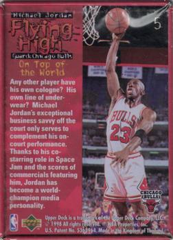 1998 Upper Deck Avon Gift Collection Michael Jordan Flying High Metal #5 Michael Jordan Back