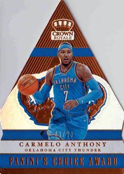 2017-18 Panini Crown Royale - Panini's Choice #PC-9 Carmelo Anthony Front