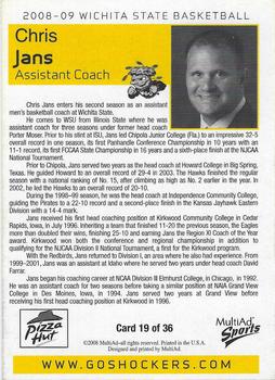 2008-09 MultiAd Wichita State Shockers #NNO Chris Jans Back