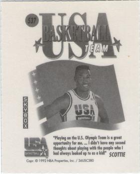 1991-92 SkyBox Mark and See Minis #537 Scottie Pippen Back