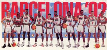 1991-92 SkyBox Mark and See Minis #545 Team USA Card 2 (Michael Jordan / John Stockton / Karl Malone / Magic Johnson) Front