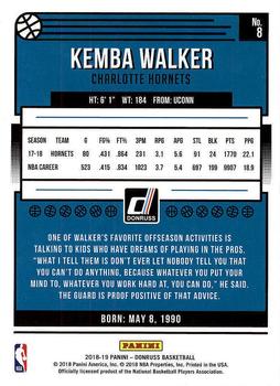 2018-19 Donruss #8 Kemba Walker Back